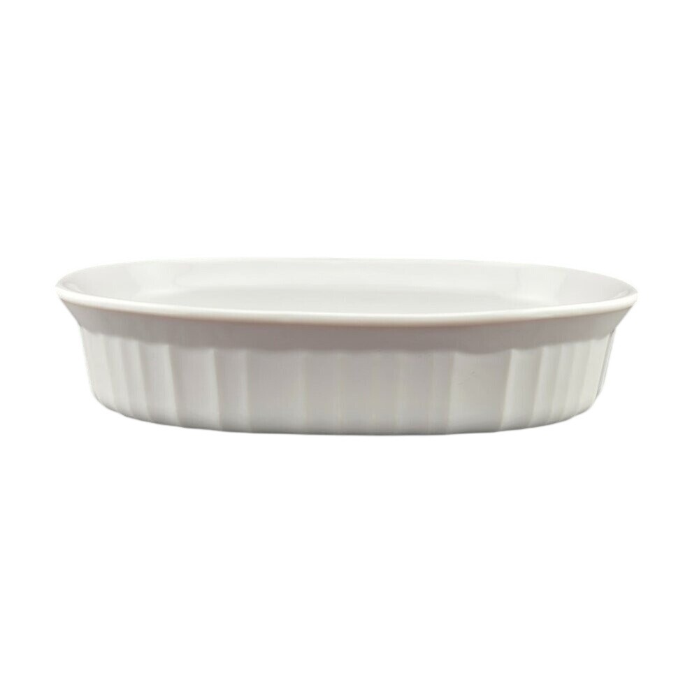 CorningWare French White Oval Au Gratin Baking Dish F 15 B 475ML Casserole